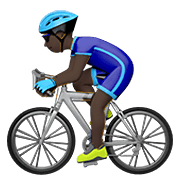 🚴🏿‍♂️ Emoji Homem Ciclista: Pele Escura na Apple iOS 13.3.