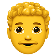 👨‍🦱 Emoji Mann: lockiges Haar Apple iOS 13.3.