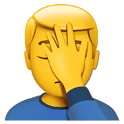 🤦‍♂️ Emoji sich an den Kopf fassender Mann Apple iOS 13.3.