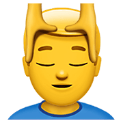 💆‍♂️ Emoji Hombre Recibiendo Masaje en Apple iOS 13.3.