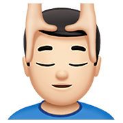 💆🏻‍♂️ Emoji Mann, der eine Kopfmassage bekommt: helle Hautfarbe Apple iOS 13.3.