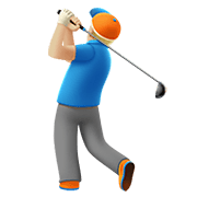 🏌🏼‍♂️ Emoji Hombre Jugando Al Golf: Tono De Piel Claro Medio en Apple iOS 13.3.