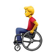 👨‍🦽 Emoji Mann in manuellem Rollstuhl Apple iOS 13.3.