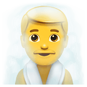 🧖‍♂️ Emoji Homem Na Sauna na Apple iOS 13.3.