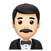 🤵🏻 Emoji Persona Con Esmoquin: Tono De Piel Claro en Apple iOS 13.3.