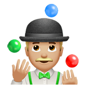 Emoji 🤹🏼‍♂️ Giocoliere Uomo: Carnagione Abbastanza Chiara su Apple iOS 13.3.