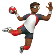 🤾🏾‍♂️ Emoji Handballspieler: mitteldunkle Hautfarbe Apple iOS 13.3.