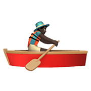 Emoji 🚣🏿‍♂️ Uomo In Barca A Remi: Carnagione Scura su Apple iOS 13.3.