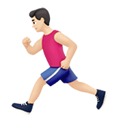 🏃🏻‍♂️ Emoji Hombre Corriendo: Tono De Piel Claro en Apple iOS 13.3.