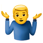 🤷‍♂️ Emoji Homem Dando De Ombros na Apple iOS 13.3.