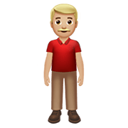 Emoji 🧍🏼‍♂️ Uomo In Piedi: Carnagione Abbastanza Chiara su Apple iOS 13.3.