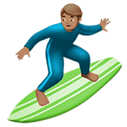 Emoji 🏄🏽‍♂️ Surfista Uomo: Carnagione Olivastra su Apple iOS 13.3.
