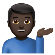 💁🏿‍♂️ Emoji Empleado De Mostrador De Información: Tono De Piel Oscuro en Apple iOS 13.3.
