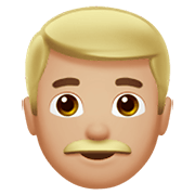 👨🏼 Emoji Hombre: Tono De Piel Claro Medio en Apple iOS 13.3.
