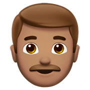 Émoji 👨🏽 Homme : Peau Légèrement Mate sur Apple iOS 13.3.