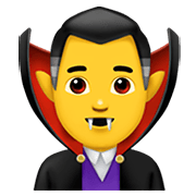🧛‍♂️ Emoji Vampiro Hombre en Apple iOS 13.3.