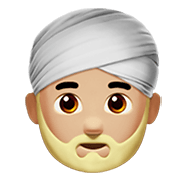👳🏼‍♂️ Emoji Mann mit Turban: mittelhelle Hautfarbe Apple iOS 13.3.