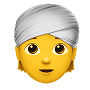 👳 Emoji Pessoa Com Turbante na Apple iOS 13.3.