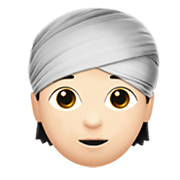 👳🏻 Emoji Persona Con Turbante: Tono De Piel Claro en Apple iOS 13.3.