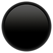 Emoji ⚫ Cerchio Nero su Apple iOS 13.3.
