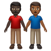 👨🏿‍🤝‍👨🏾 Emoji Dois Homens De Mãos Dadas: Pele Escura E Pele Morena Escura na Apple iOS 13.3.