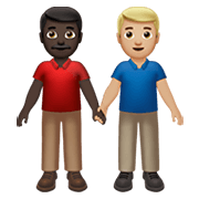 Emoji 👨🏿‍🤝‍👨🏼 Due Uomini Che Si Tengono Per Mano: Carnagione Scura E Carnagione Abbastanza Chiara su Apple iOS 13.3.
