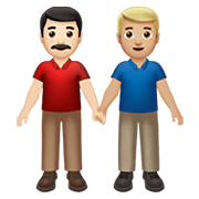 Émoji 👨🏻‍🤝‍👨🏼 Deux Hommes Se Tenant La Main : Peau Claire Et Peau Moyennement Claire sur Apple iOS 13.3.
