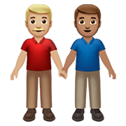 👨🏼‍🤝‍👨🏽 Emoji Dois Homens De Mãos Dadas: Pele Morena Clara E Pele Morena na Apple iOS 13.3.