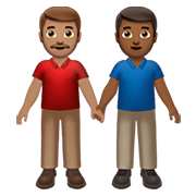 Emoji 👨🏽‍🤝‍👨🏾 Due Uomini Che Si Tengono Per Mano: Carnagione Olivastra E Carnagione Abbastanza Scura su Apple iOS 13.3.