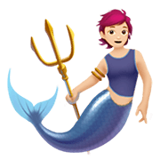 🧜🏻 Emoji Persona Sirena: Tono De Piel Claro en Apple iOS 13.3.
