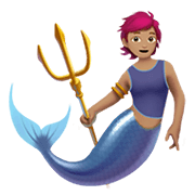 Émoji 🧜🏽 Créature Aquatique : Peau Légèrement Mate sur Apple iOS 13.3.
