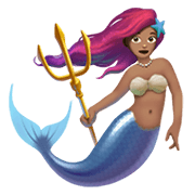 🧜🏽‍♀️ Emoji Sirena: Tono De Piel Medio en Apple iOS 13.3.