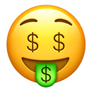🤑 Emoji Gesicht mit Dollarzeichen Apple iOS 13.3.