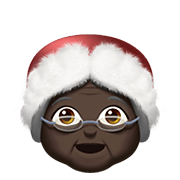 Emoji 🤶🏿 Mamma Natale: Carnagione Scura su Apple iOS 13.3.