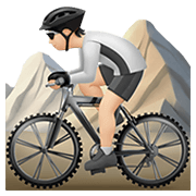 🚵🏻 Emoji Pessoa Fazendo Mountain Bike: Pele Clara na Apple iOS 13.3.