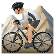 🚵🏼 Emoji Persona En Bicicleta De Montaña: Tono De Piel Claro Medio en Apple iOS 13.3.