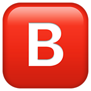 🅱️ Emoji Großbuchstabe B in rotem Quadrat Apple iOS 13.3.
