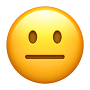 Emoji 😐 Faccina Neutra su Apple iOS 13.3.