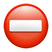 Emoji ⛔ Segnale Di Divieto Di Accesso su Apple iOS 13.3.
