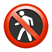 🚷 Emoji Fußgänger verboten Apple iOS 13.3.