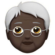 🧓🏿 Emoji älterer Erwachsener: dunkle Hautfarbe Apple iOS 13.3.