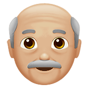 👴🏼 Emoji älterer Mann: mittelhelle Hautfarbe Apple iOS 13.3.