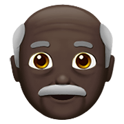 Emoji 👴🏿 Uomo Anziano: Carnagione Scura su Apple iOS 13.3.
