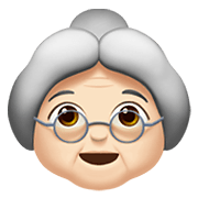 Émoji 👵🏻 Femme âgée : Peau Claire sur Apple iOS 13.3.