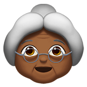 👵🏾 Emoji Anciana: Tono De Piel Oscuro Medio en Apple iOS 13.3.
