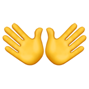 Emoji 👐 Mani Aperte su Apple iOS 13.3.
