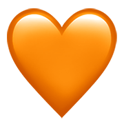 🧡 Emoji Corazón Naranja en Apple iOS 13.3.