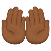 🤲🏾 Emoji Handflächen nach oben: mitteldunkle Hautfarbe Apple iOS 13.3.