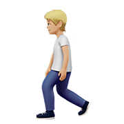 🚶🏼 Emoji Persona Caminando: Tono De Piel Claro Medio en Apple iOS 13.3.