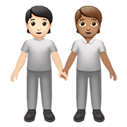 Émoji 🧑🏻‍🤝‍🧑🏽 Deux Personnes Se Tenant La Main : Peau Claire Et Peau Légèrement Mate sur Apple iOS 13.3.